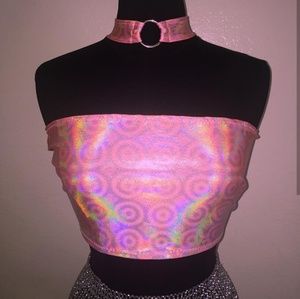 Rave top with choker